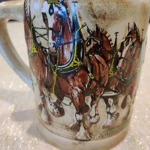 Vintage Budweiser Holiday Stein Made in Brazil by Ceramarte